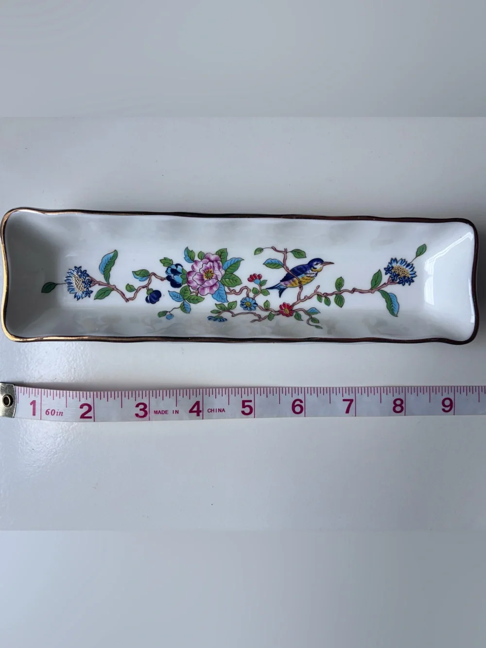 Aynsley Pembroke Floral Bird Porcelain Tray - Cottagecore - Picture 3 of 3